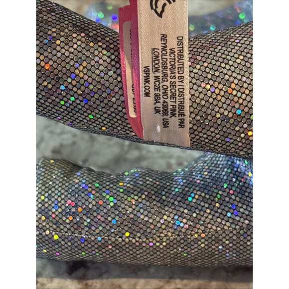 2017 Victoria's‎ Secret Pink Iridescent Glitter Bling Collectible Giant Mini Dog - Picture 12 of 16